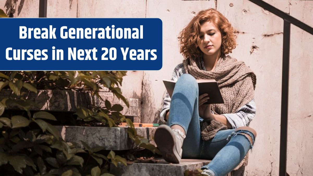 Woman sitting on steps and reading book.