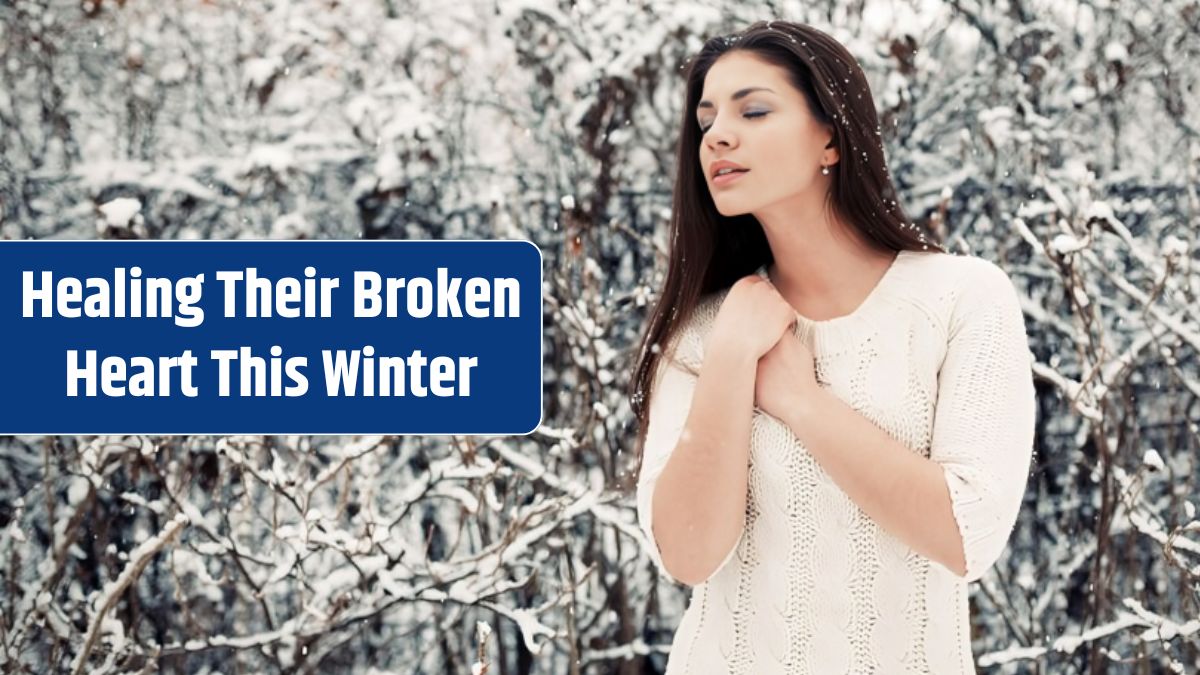 Brunette woman enjoying the snow.